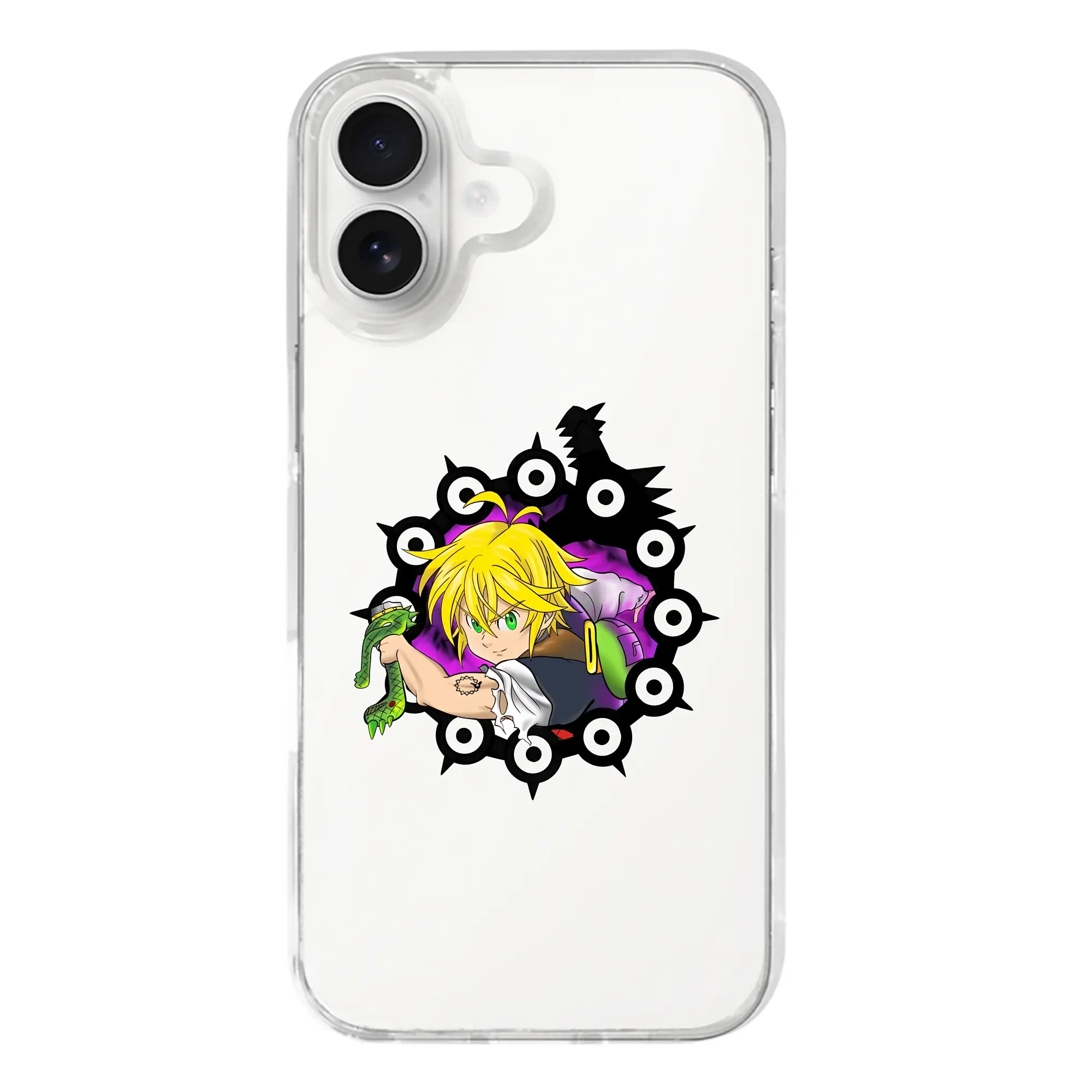 七つの大罪 グッズ メリオダス - iPhone 17シリーズ 透明スマホケース – 薄型・耐衝撃・精密フィット保護カバー